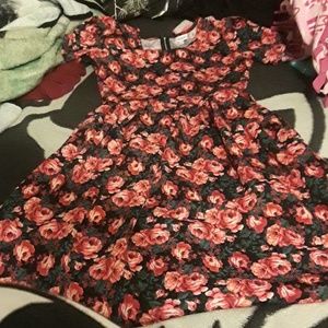 Lularoe rose printed ameila dress